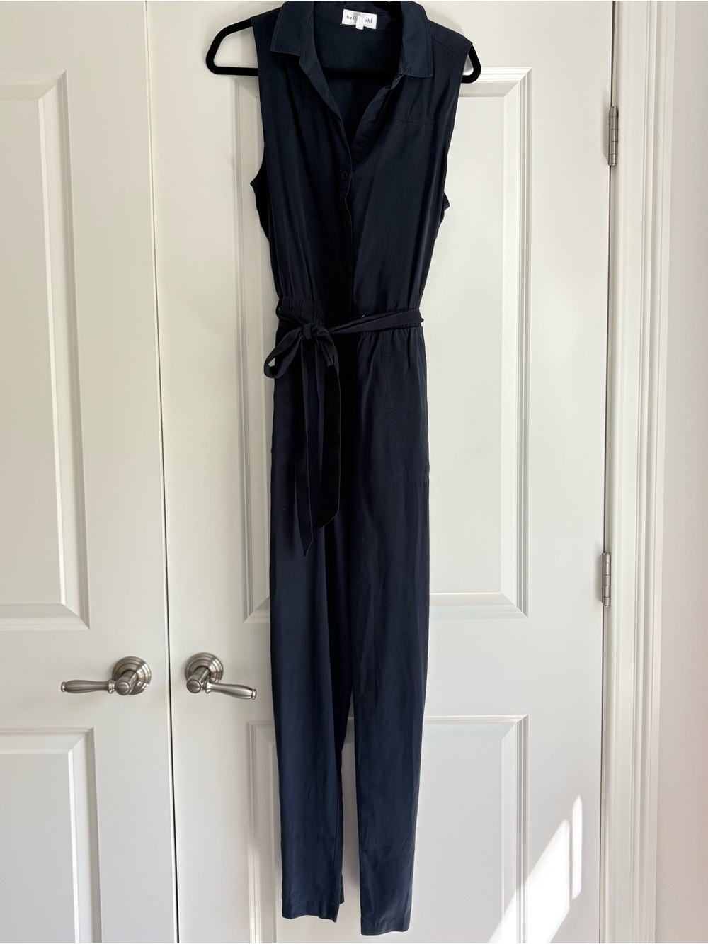 Bella Dahl | Belted Collared button down Jumpsuit | Size L | quiet luxury - Picture 2 of 7